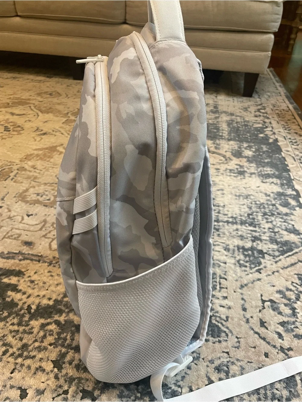Under Armour Hustle 6.0 Light Gray Camouflage Backpack